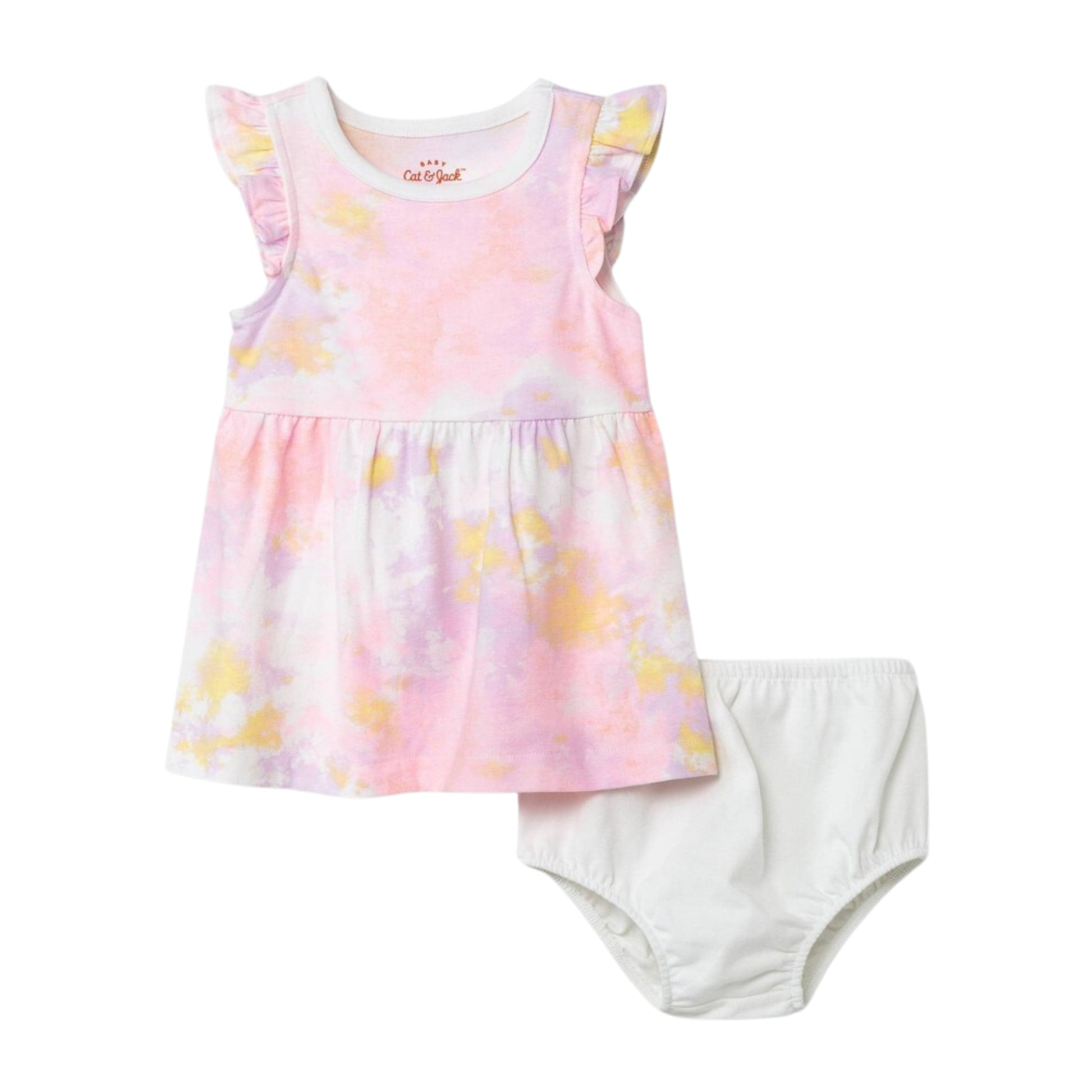 CAT & JACK Baby Girl 0-3 Month / Multi-Color CAT & JACK - BABY -  Tie-Dye Dress