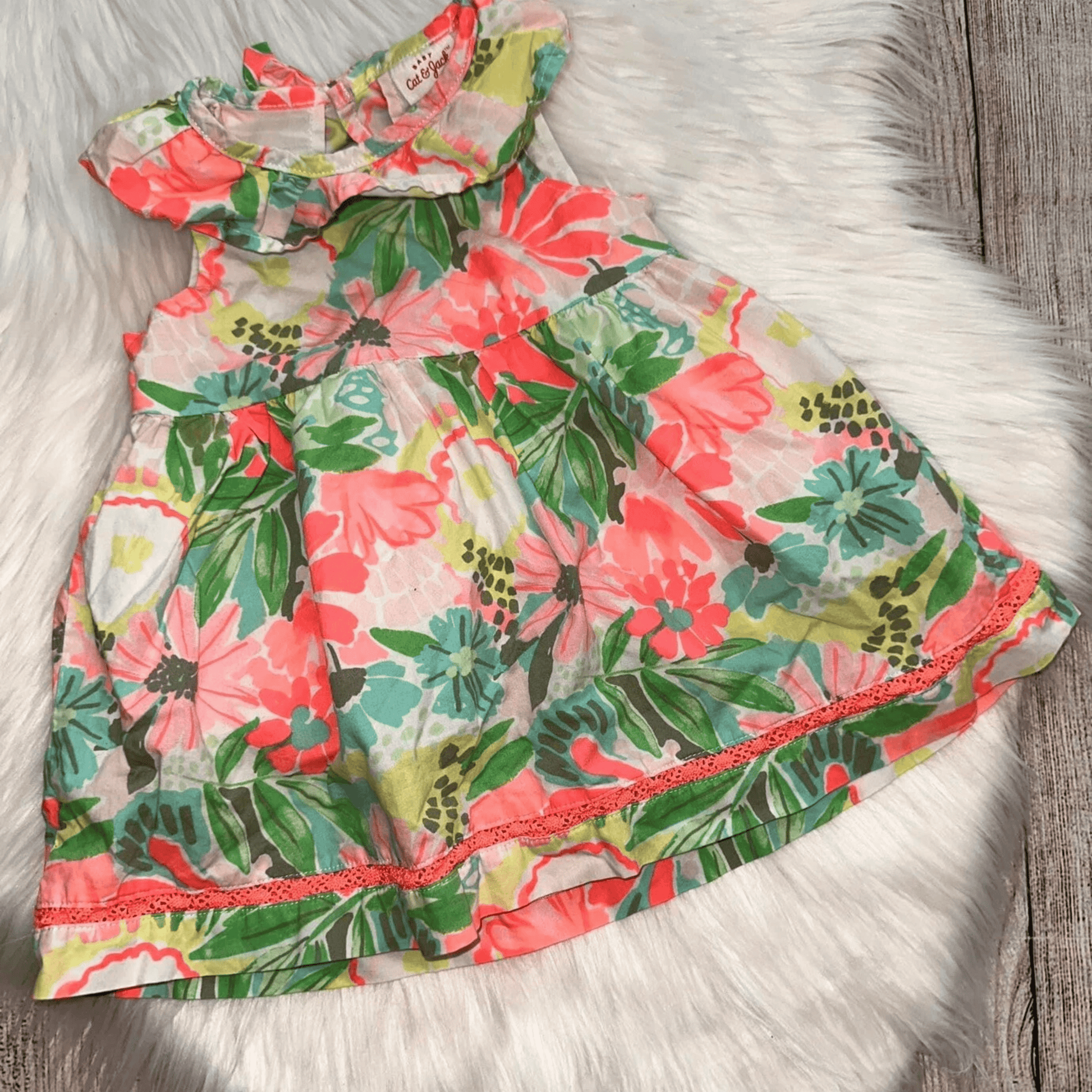 CAT & JACK Baby Girl 18 Month / Multi-Color CAT & JACK - Tropical Dress