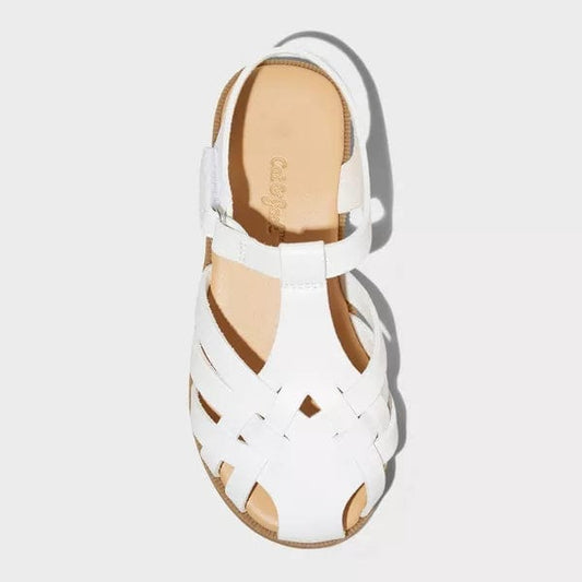 CAT & JACK Baby Shoes 24-25 / White CAT & JACK - BABY - Ella Ankle Strap Sandals