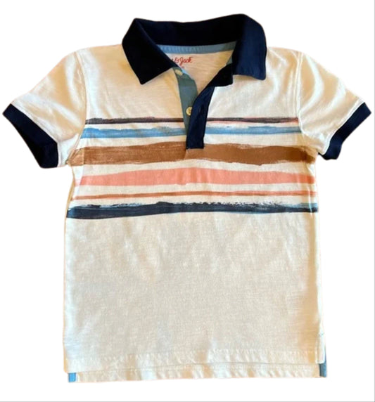 CAT & JACK Boys Tops XS / Multi-Color CAT & JACK - Retro Stripe Polo T-Shirt