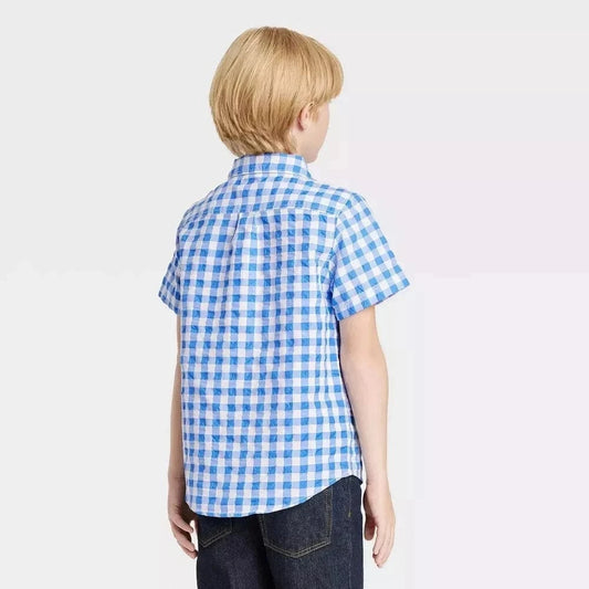 CAT & JACK Boys Tops XL / Multi-Color CAT & JACK - Short Sleeve Button-Down Shirt