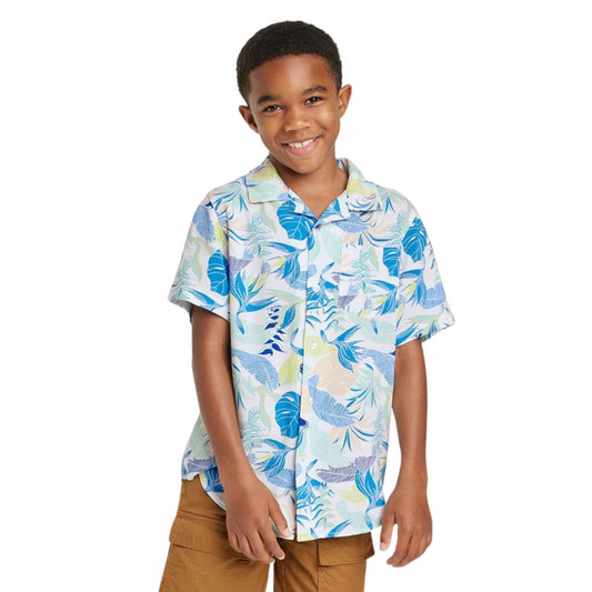 CAT & JACK Boys Tops M / Multi-Color CAT & JACK - Tropical Printed Button-Down Resort Shirt