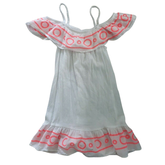 CAT & JACK Girls Dress XL / White CAT & JACK -  GAUZY COVER UP DRESS RUFFLE