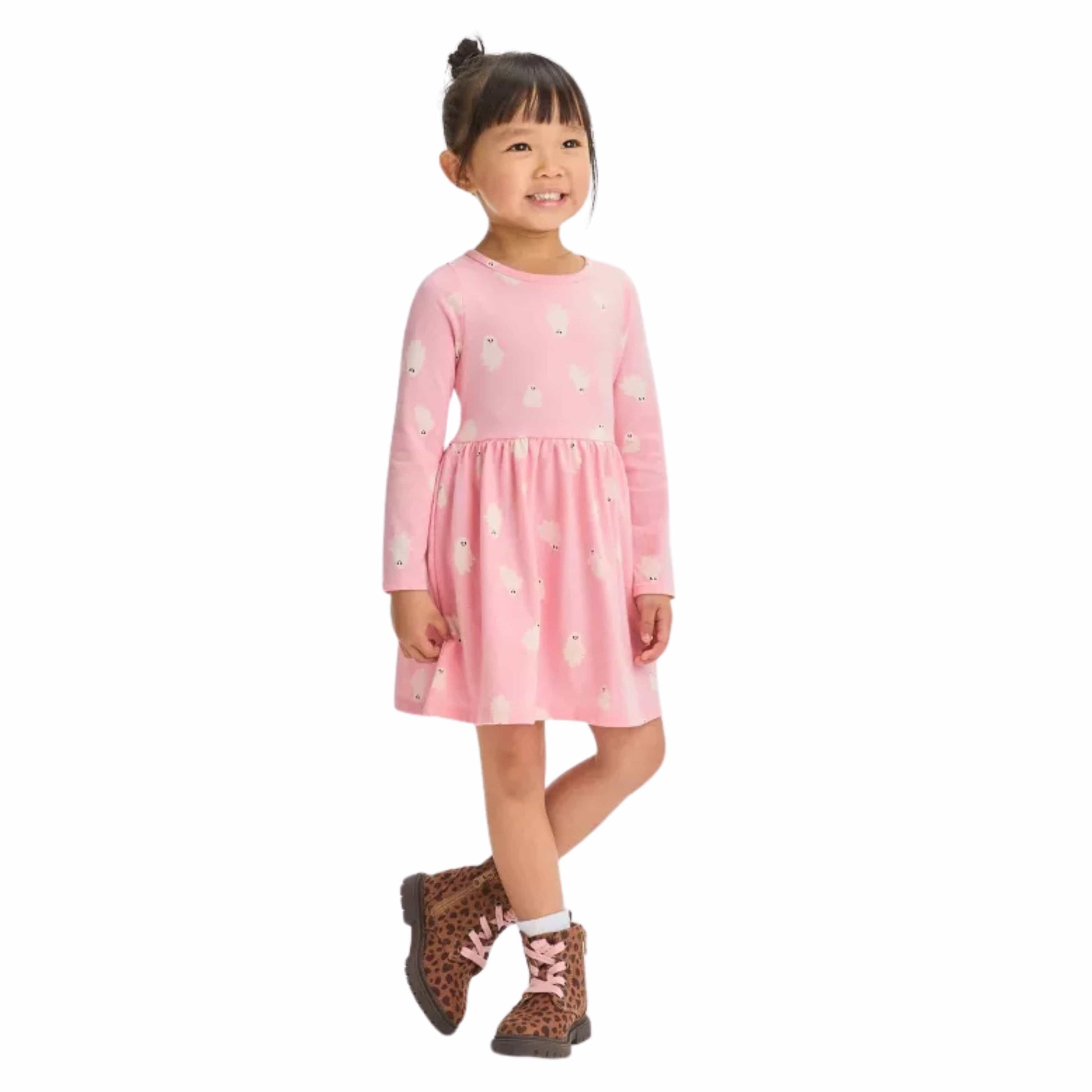 CAT & JACK Girls Dress XL / Pink CAT & JACK - KIDS -  Ghost Print Halloween Themed Dress