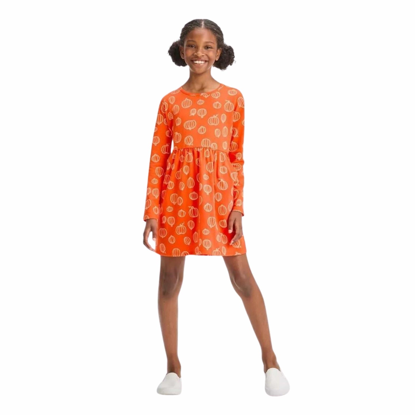 CAT & JACK Girls Dress XL / Orange CAT & JACK - KIDS - Pumpkins Knit Dress