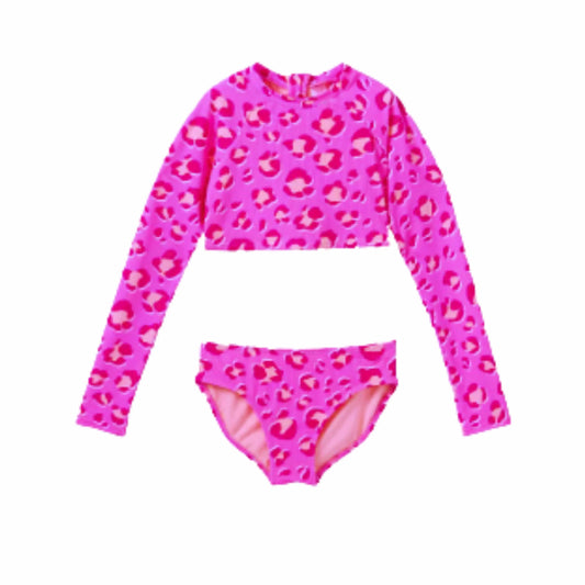 CAT & JACK Girls Swimwear XS / Pink CAT & JACK - Kids - Peplum Rashguard Swim Shirt