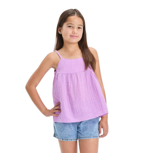 CAT & JACK Girls Tops XS / Purple CAT & JACK -  Gauze Tank Top