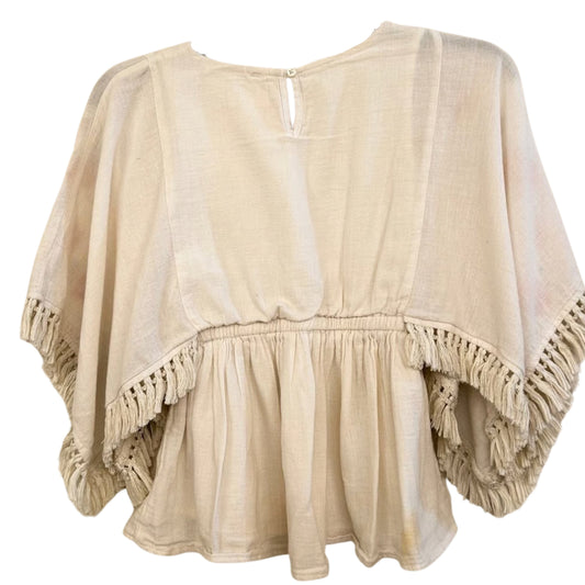 CAT & JACK Girls Tops S / White CAT & JACK - KIDS - Embroidered Poncho Blouse