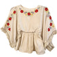 CAT & JACK Girls Tops S / White CAT & JACK - KIDS - Embroidered Poncho Blouse