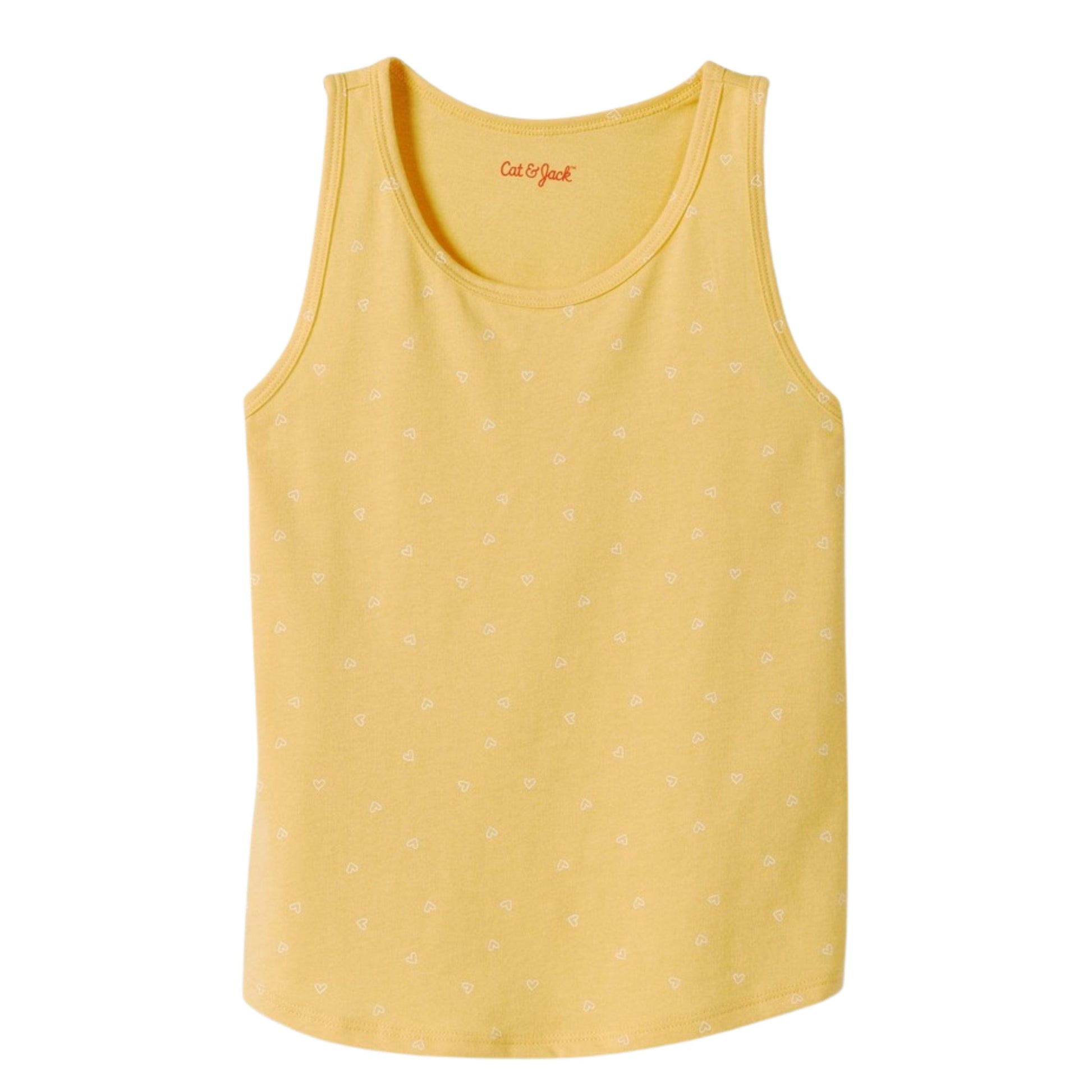 CAT & JACK Girls Tops S / Yellow CAT & JACK - Kids - Printed Heart Tank Top