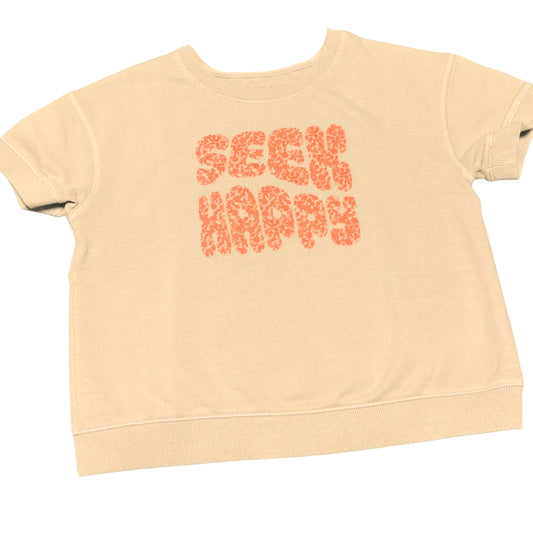 CAT & JACK Girls Tops XS / Beige CAT & JACK - Printed Design Short Sleeves