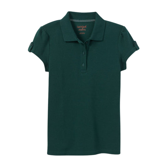CAT & JACK Girls Tops L / Dark Green CAT & JACK - Sold Color Neck T-Shirt