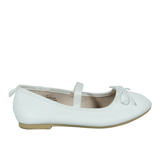 CAT & JACK Kids Shoes 28 / White CAT & JACK - Faux leather ballerina