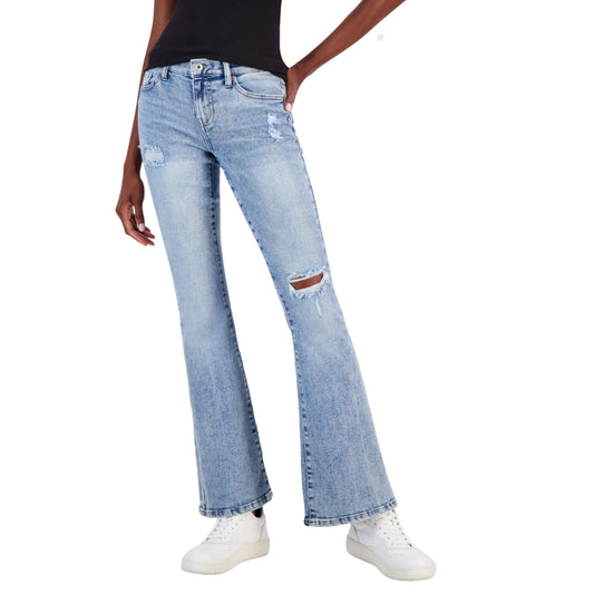 CELEBRITY PINK Womens Bottoms S / Blue / 26 CELEBRITY PINK - Low Rise Wide Leg Denim Design