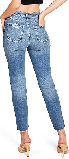 CELEBRITY PINK Womens Bottoms CELEBRITY PINK -  Ripped Button-Fly Jeans
