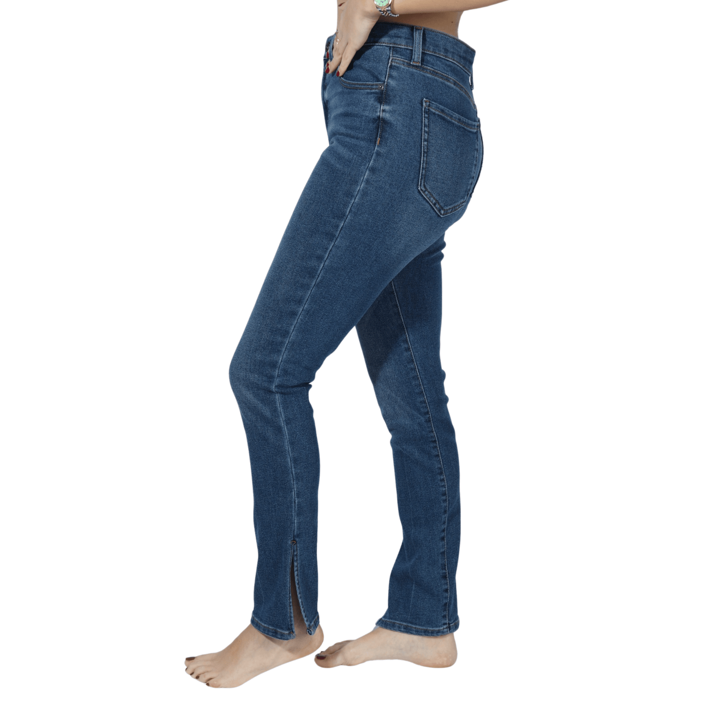 CELEBRITY PINK Womens Bottoms M / Blue CELEBRITY PINK - Side split legs denim