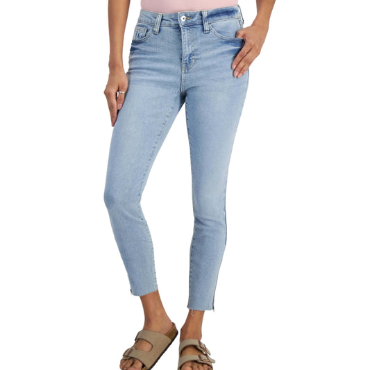 CELEBRITY PINK Womens Bottoms M / Light Blue / 28 CELEBRITY PINK - Side Zip Jeans