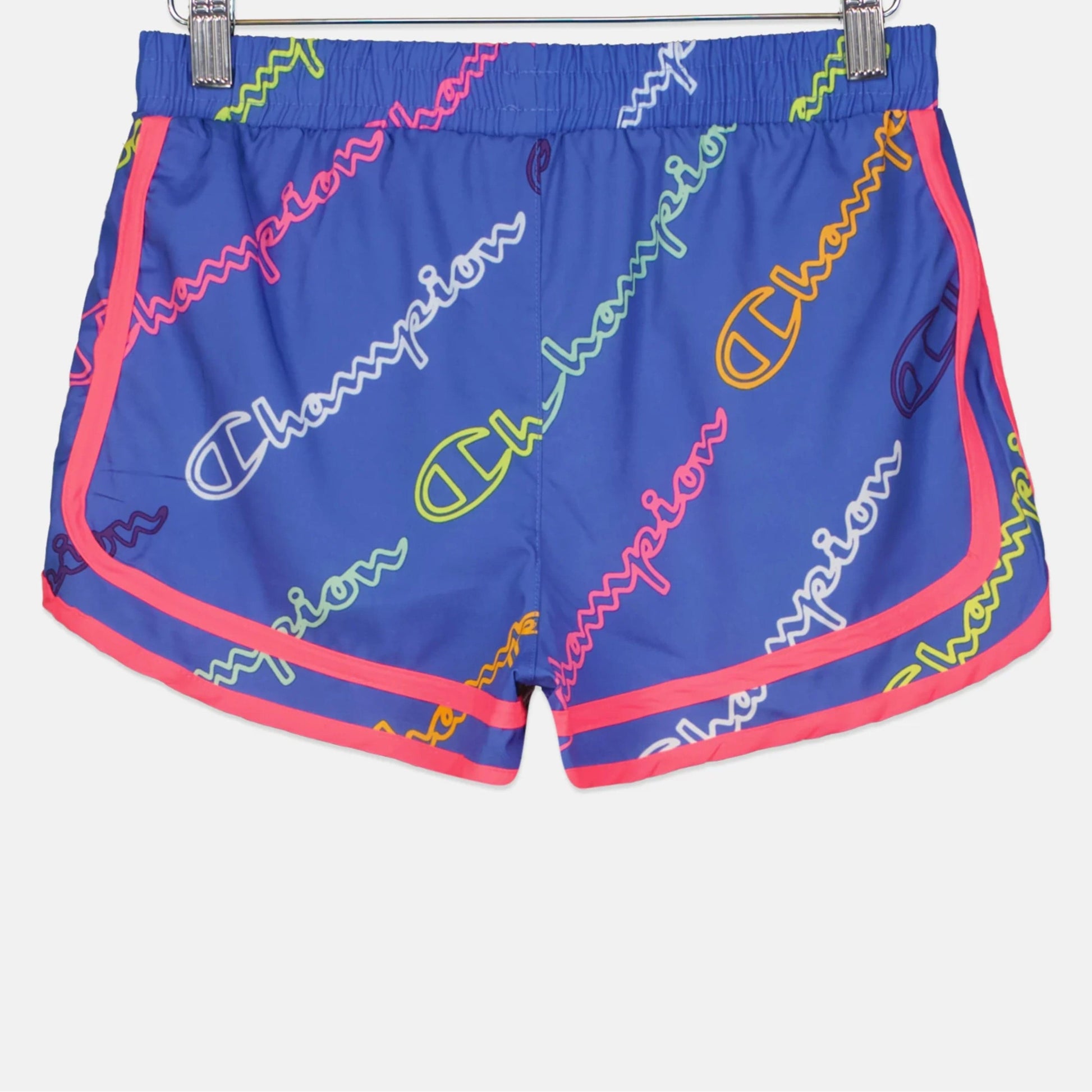 CHAMPION Girls Bottoms 4 Years / Multi-Color CHAMPION - Kids -  All Over Print Diagonal Script Woven Shorts
