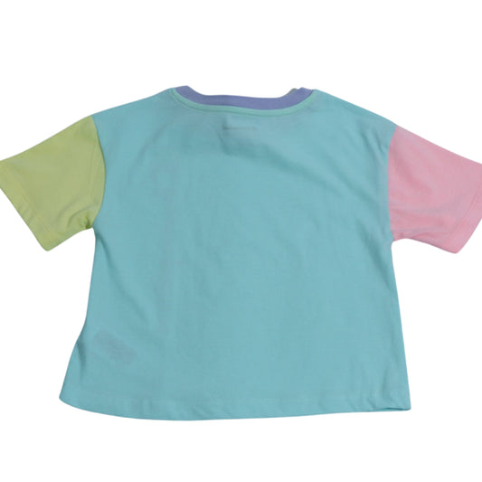 CHAMPION Girls Tops 5 Years / Multi-Color CHAMPION - Kids - Colorblocked Front Branding T-Shirt