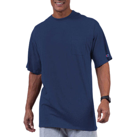 CHAMPION Mens Tops Tall XXXL / Navy CHAMPION - Big and Tall Crew Neck Short Sleeve T-Shirt