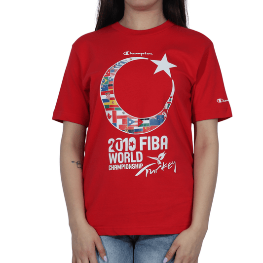 CHAMPION Womens Tops XS / Red CHAMPION - Fiba World Champion Printed T-Shirt