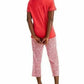 CHARTER CLUB Womens Pajama XS / Red CHARTER CLUB - Petite Cotton Capri Pajama Set