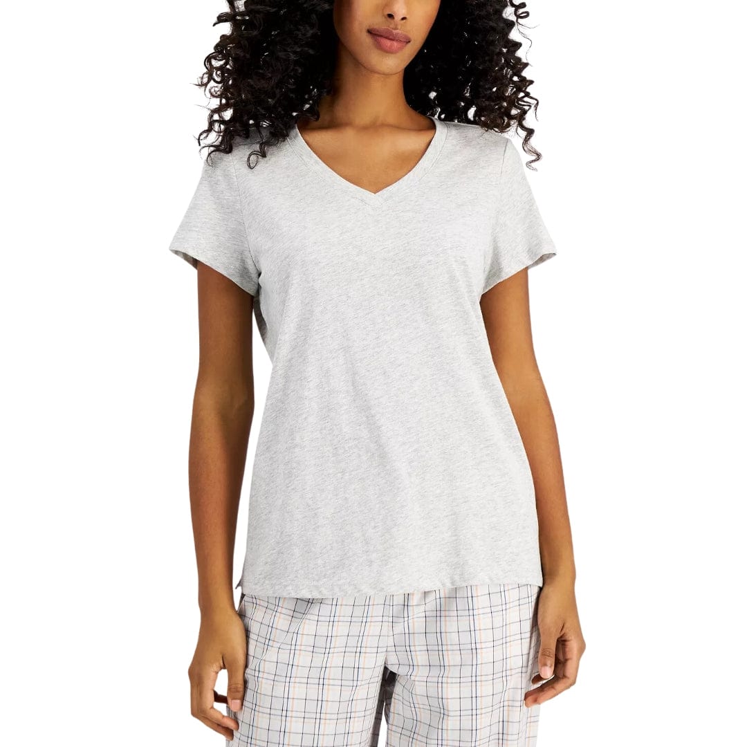 CHARTER CLUB Womens Pajama XS / Grey CHARTER CLUB - V-Neck Pajama T-Shirt