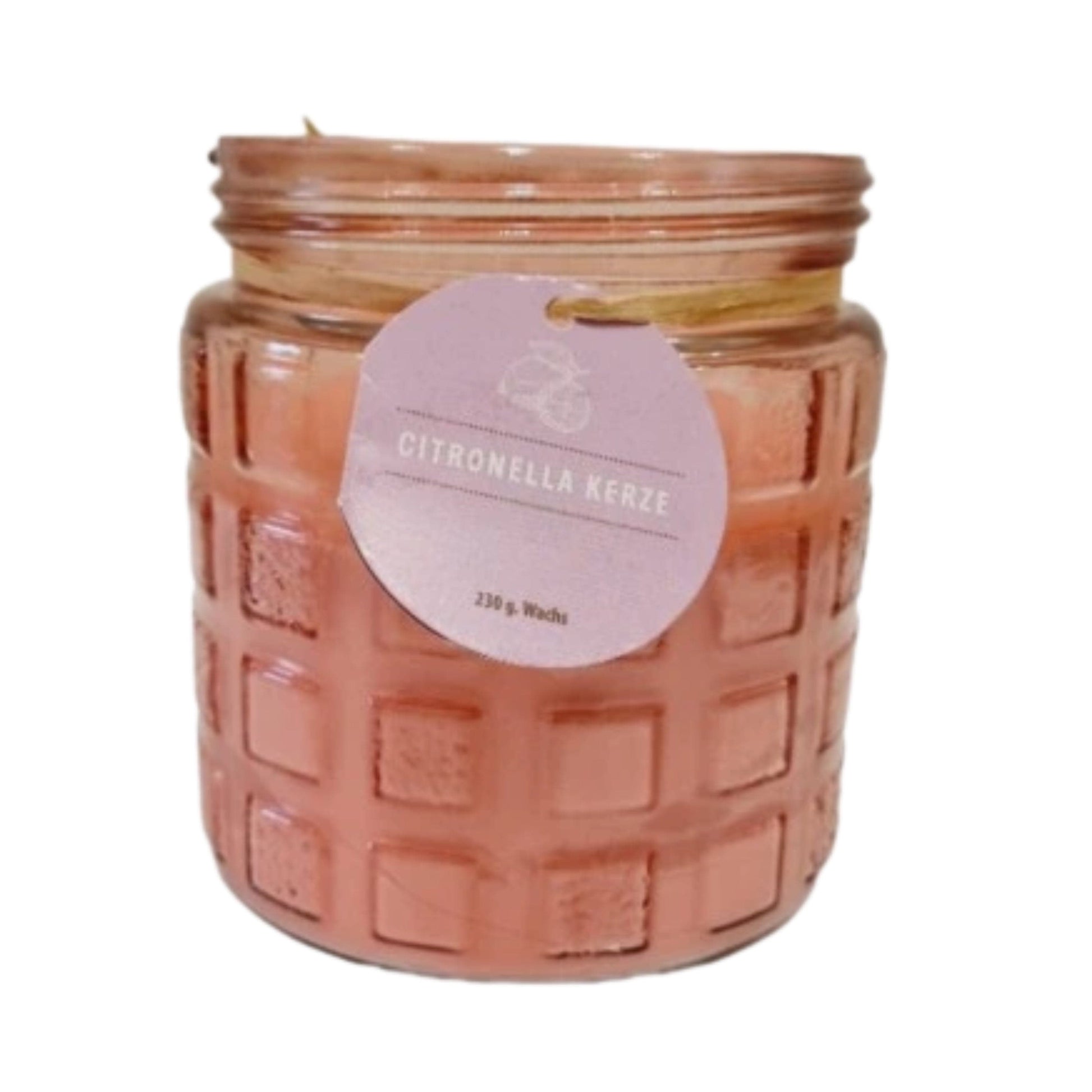 CITRONELLA Candles Coral CITRONELLA -  Paraffin Scented Candle