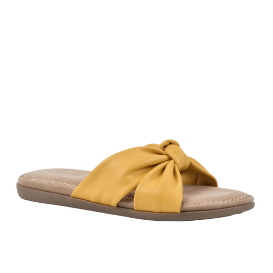 WHITE MOUNTAIN - Marigold Smooth Slippers