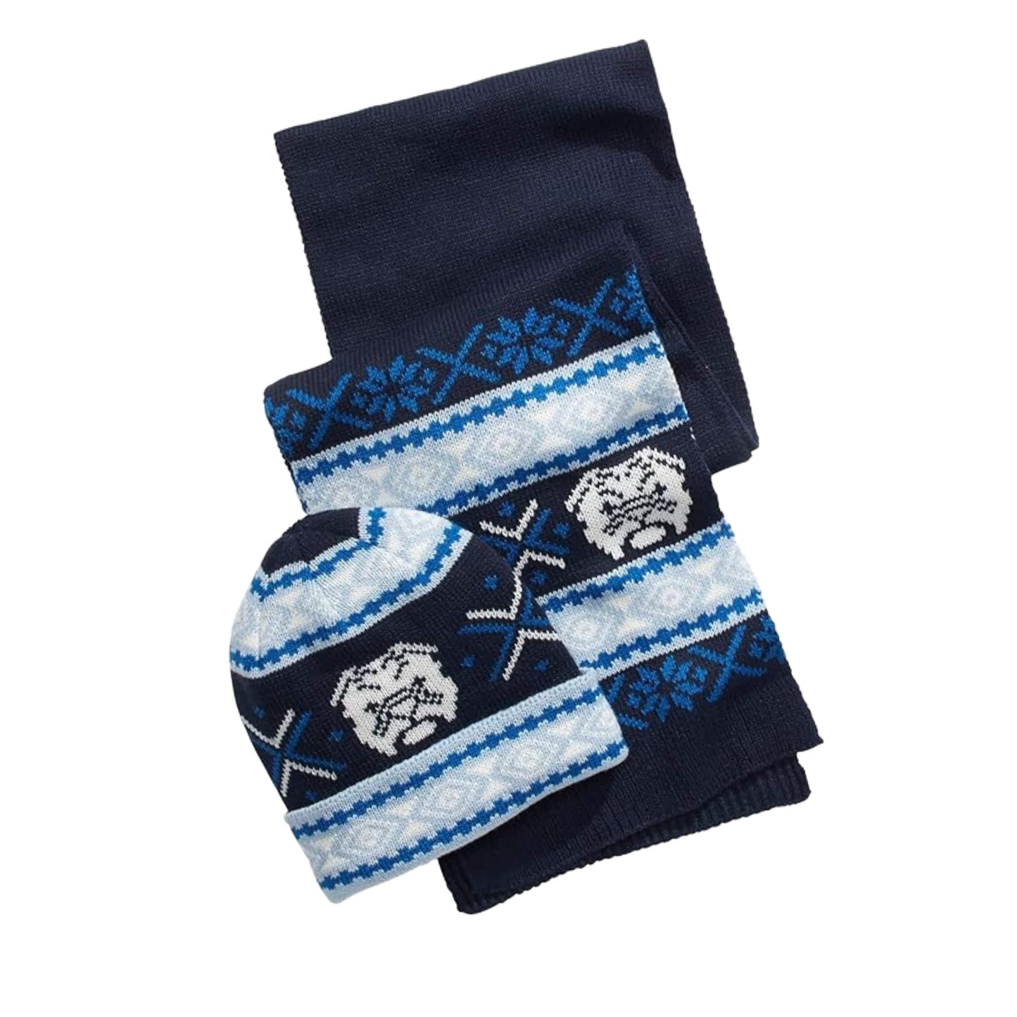 CLUB ROOM Scarfs Multi-Color CLUB ROOM - Bulldog Holiday Winter Hat & Scarf Set