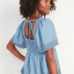OLD NAVY - Matching Chambray Embroidered Top