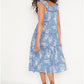 OLD NAVY - Flutter-Sleeve Midi Swing Dress