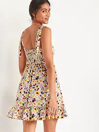 OLD NAVY - Tie-Shoulder Fit & Flare Floral Cami Mini Dress