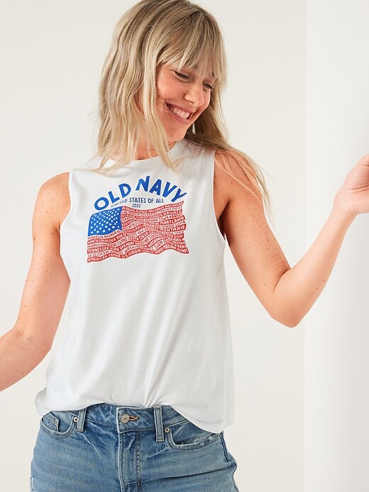 OLD NAVY -  Flag Graphic Sleeveless T-Shirt