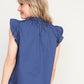 OLD NAVY - Flutter-Sleeve Smocked Cutout Swing Blouse