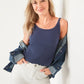 OLD NAVY - Cropped Lettuce-Edge Rib-Knit Tank Top