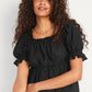 OLD NAVY - Puff-Sleeve Smocked Embroidered Blouse