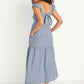 OLD NAVY - Fit & Flare Tiered Seersucker All-Day Maxi Dress