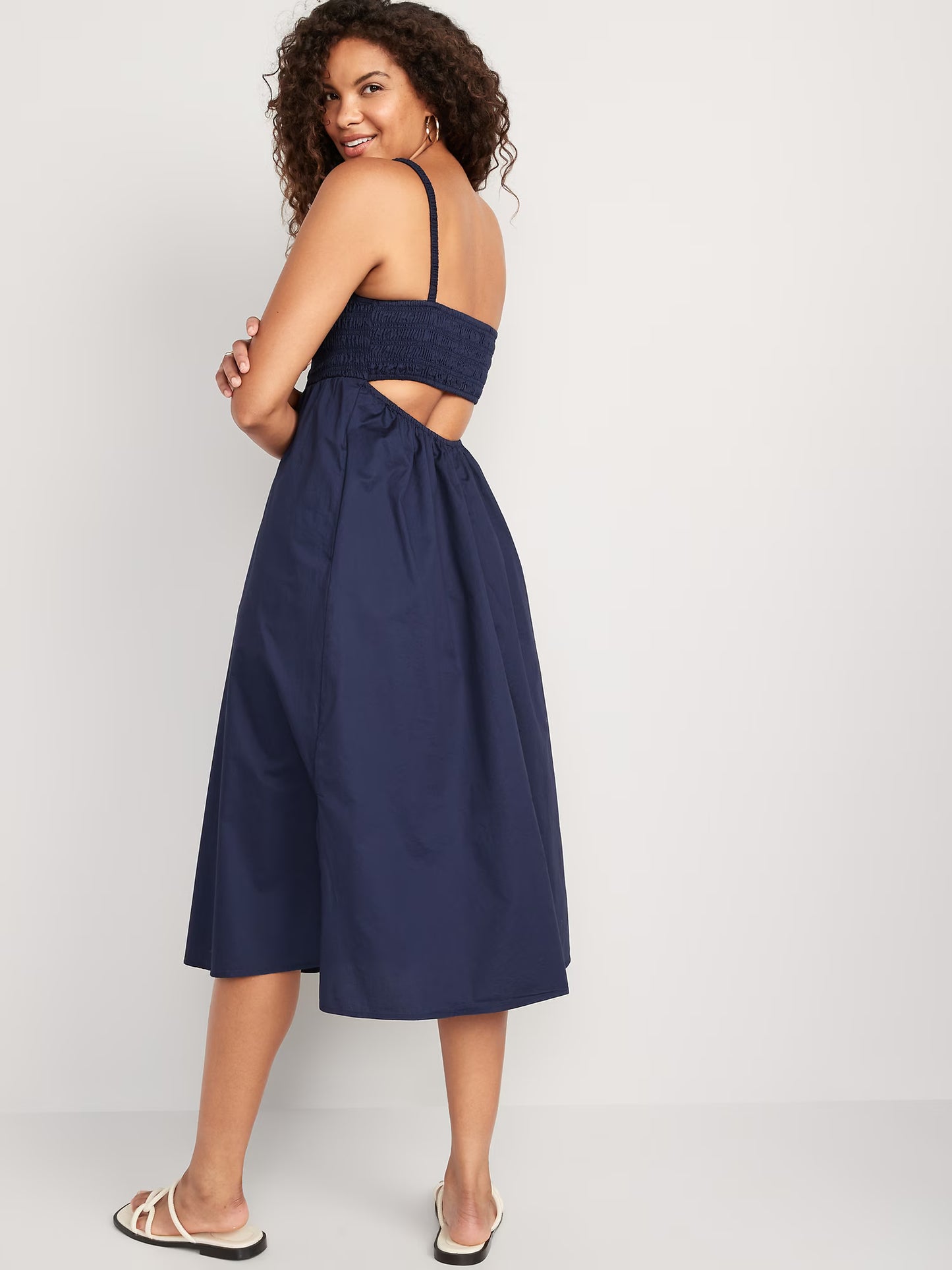 OLD NAVY -Sleeveless Cotton Poplin Midi Dress