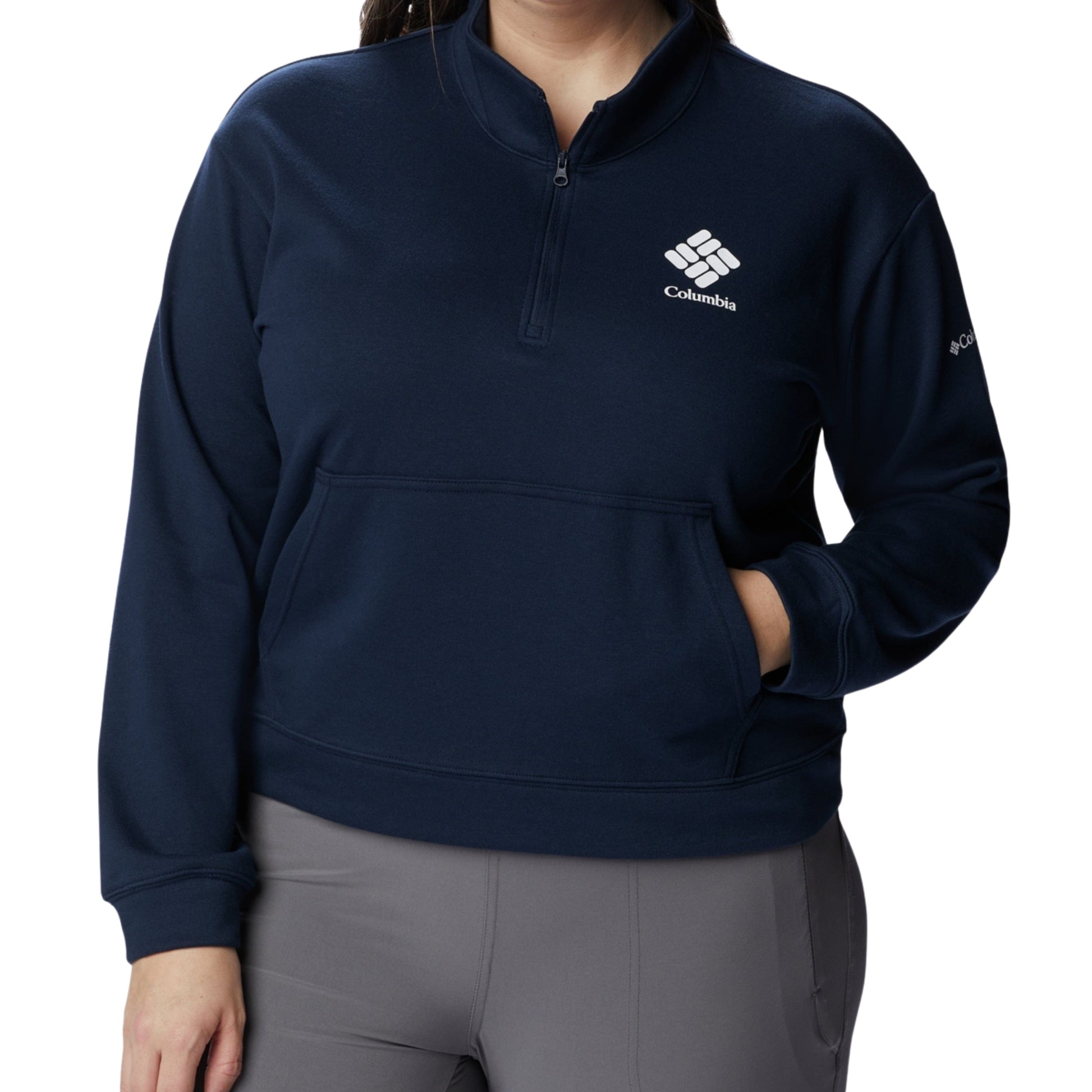 COLUMBIA Womens Tops XXXL / Navy COLUMBIA -  Plus Size Trek Quarter-Zip Sweatshirt