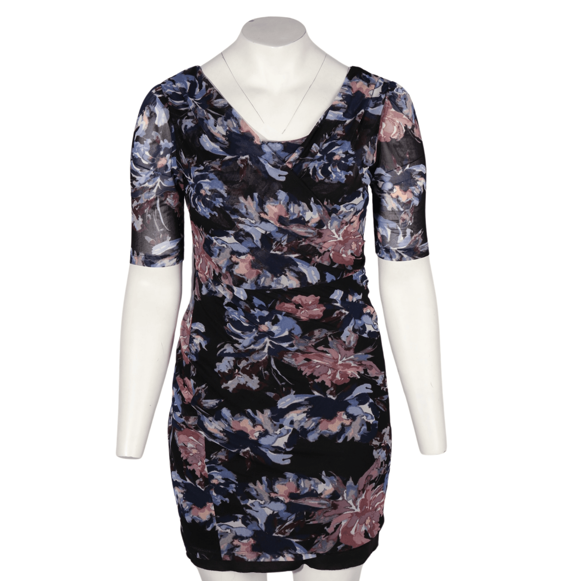 CONNECTED Womens Dress L / Multi-Color CONNECTED - Floral print v-neck dress