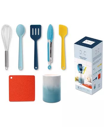 COOK WITH COLOR Kitchenware Multi-Color COOK WITH COLOR  -  7-Pc. Silicone Utensil Set & Crock