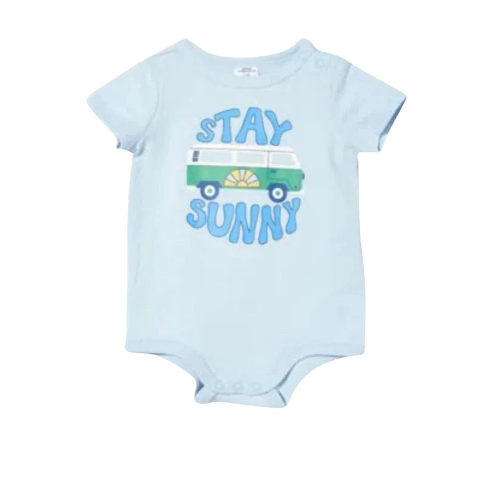 COTTON ON Baby Boy 0-3 Month / Light blue COTTON ON - BABY - Printed Bodysuit