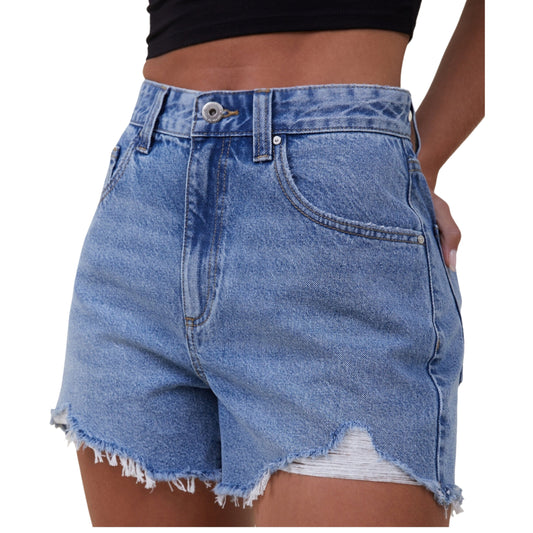 COTTON ON Womens Bottoms L / Blue COTTON ON -  High Mom Denim Shorts