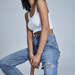 COTTON ON Womens Bottoms M / Blue COTTON ON - Long Straight Leg Jean in Mid