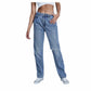 COTTON ON Womens Bottoms M / Blue COTTON ON - Long Straight Leg Jean in Mid