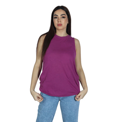 COTTON ON Womens sports M / Purple COTTON ON - Side Vents Tan Top