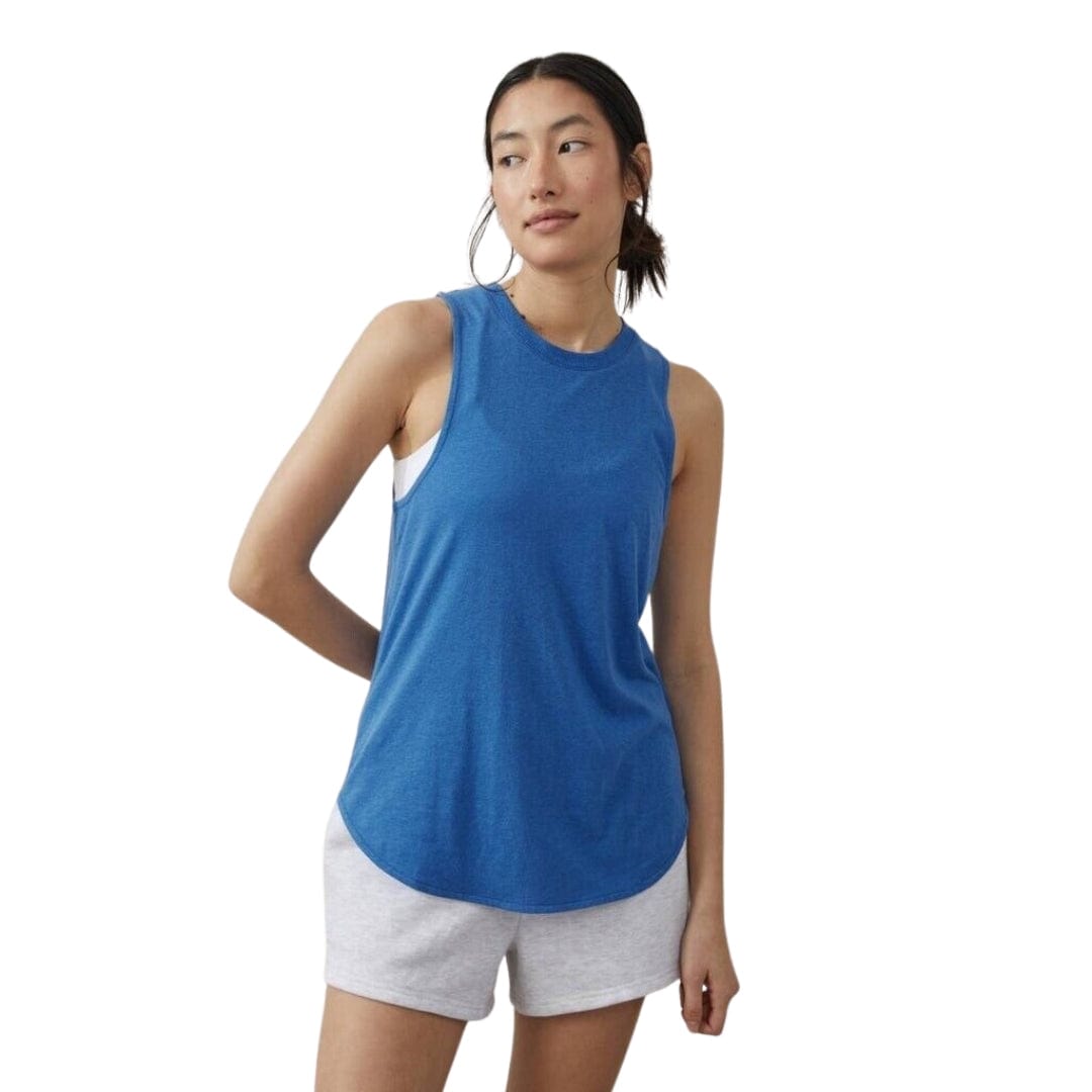 COTTON ON Womens sports XS / Blue COTTON ON - Side Vents Tank Top