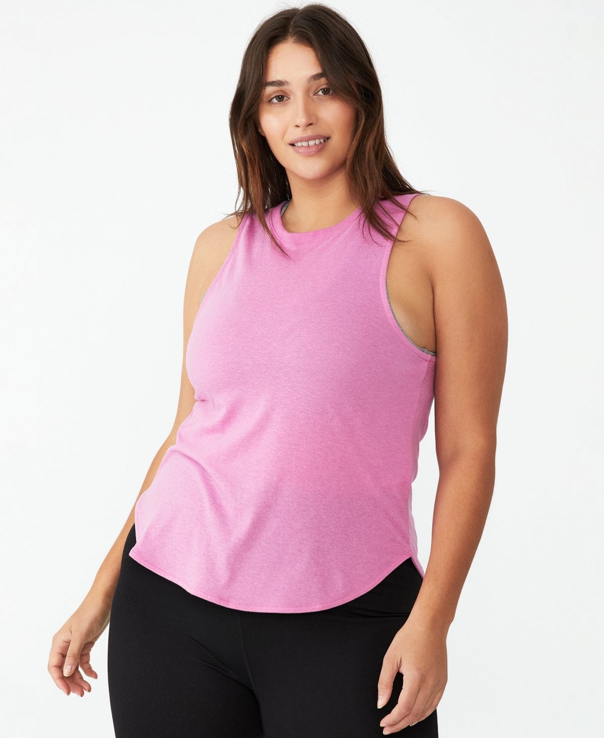 COTTON ON Womens sports S / Pink COTTON ON - Side Vents Tank Top