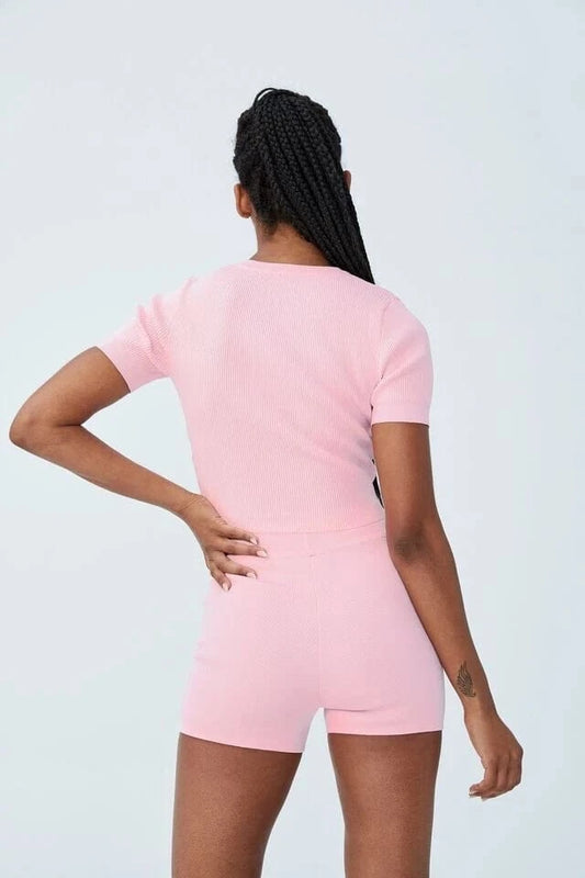 COTTON ON Womens sports XL / Pink COTTON ON - Summer Knit Bike Shorts